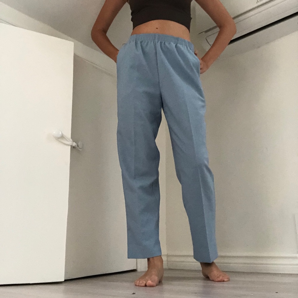 Baby blue trousers